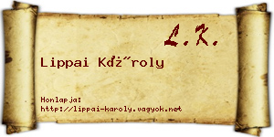 Lippai Károly névjegykártya