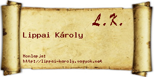 Lippai Károly névjegykártya