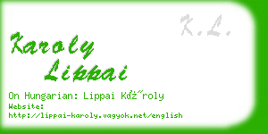 karoly lippai business card